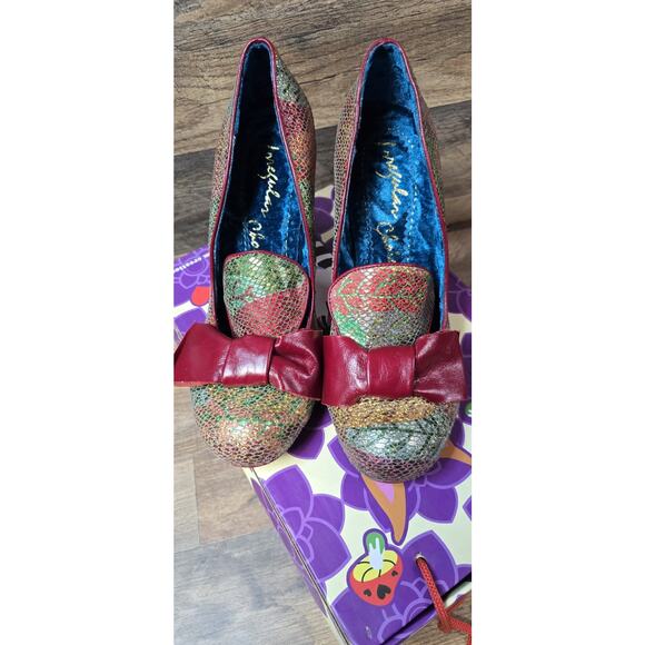 Irregular Choice Ozzy Green/Red Chunky Heel 3801-02K USA 10 EUR 41 Pre Owned - Picture 2 of 16